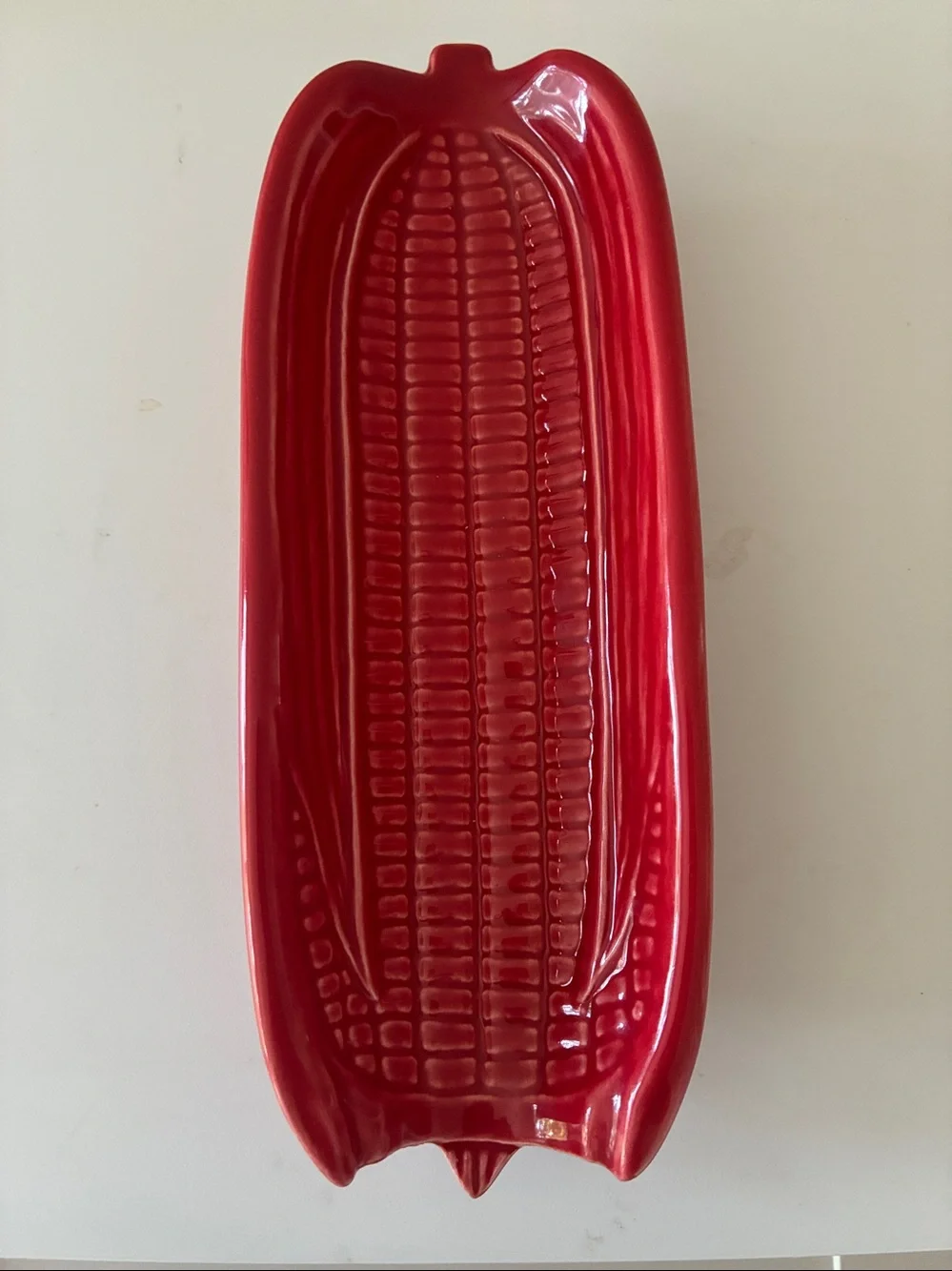 Sur La Table Vintage Ceramic Corn Serving Dishes - Red & Yellow Set
